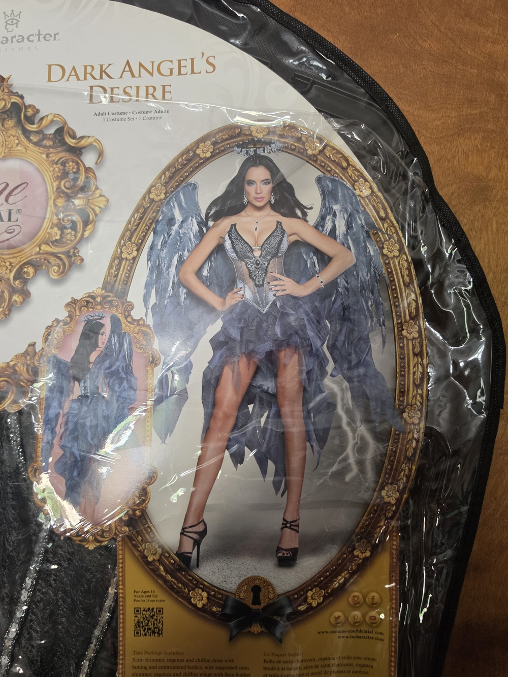 Dark Angel's Desire Black Feather Wings Costume - Dark Angel's Desire